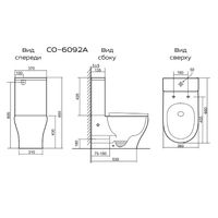 Напольный унитаз PRATO Кодэ (торнадо) CO-6092A — 3