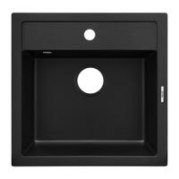 Кухонная мойка из искусственного камня ZorG Como 51 черный оникс — 3