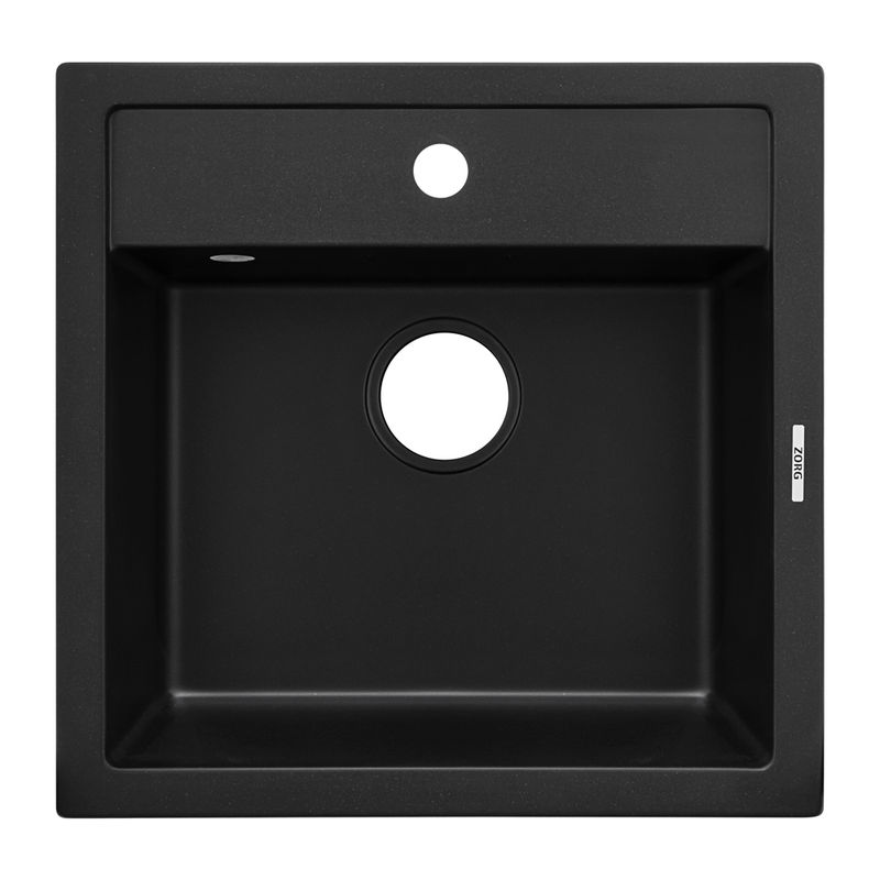 Кухонная мойка из искусственного камня ZorG Como 51 черный оникс