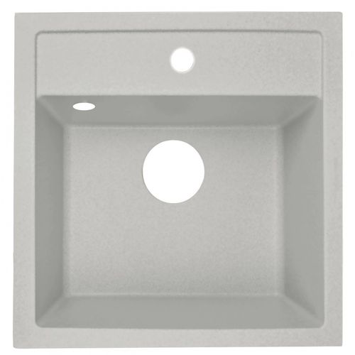 Кухонная мойка из искусственного камня ZorG Como 51 серый жемчуг