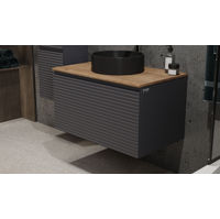 Тумба под раковину Jorno Cossety 80 подвесная / Coss.01.80/P/A-DZ/JR антрацит/дуб крафт золотой — 5