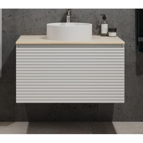 Тумба под раковину Jorno Cossety 80 подвесная/ Coss.01.80/P/W-DG/JR белый/дуб мавелла голд