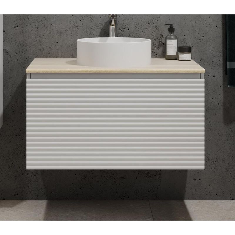 Тумба под раковину Jorno Cossety 80 подвесная/ Coss.01.80/P/W-DG/JR белый/дуб мавелла голд