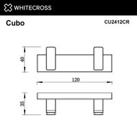 Вешалка для ванной WHITECROSS Cubo CU2412CR (хром) — 2