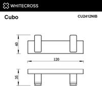 Вешалка для ванной WHITECROSS Cubo CU2412NIB (брашированный никель) — 2