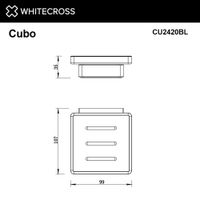 Мыльница WHITECROSS Cubo CU2420BL (черный матовый) — 2