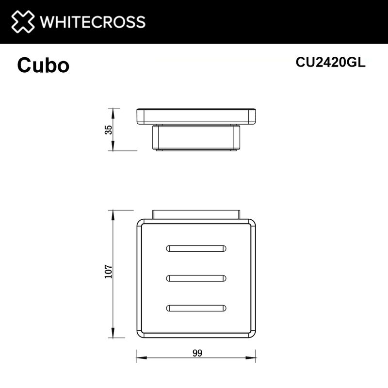 Мыльница WHITECROSS Cubo CU2420GL (золото)