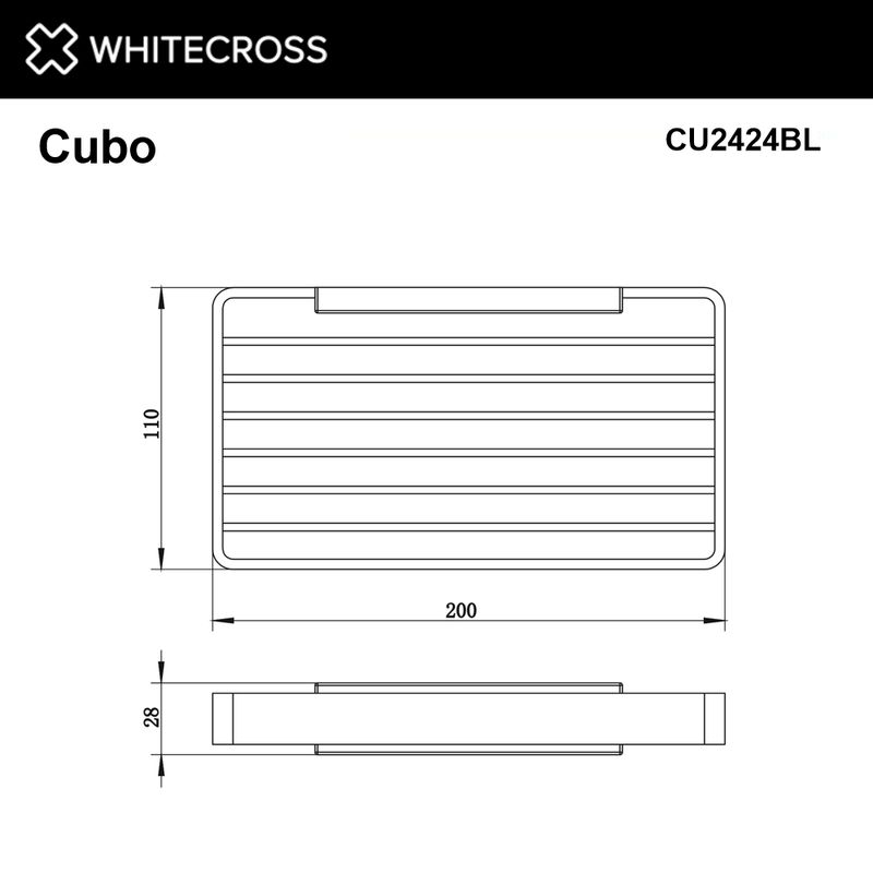 Мыльница WHITECROSS Cubo CU2424BL (черный матовый)