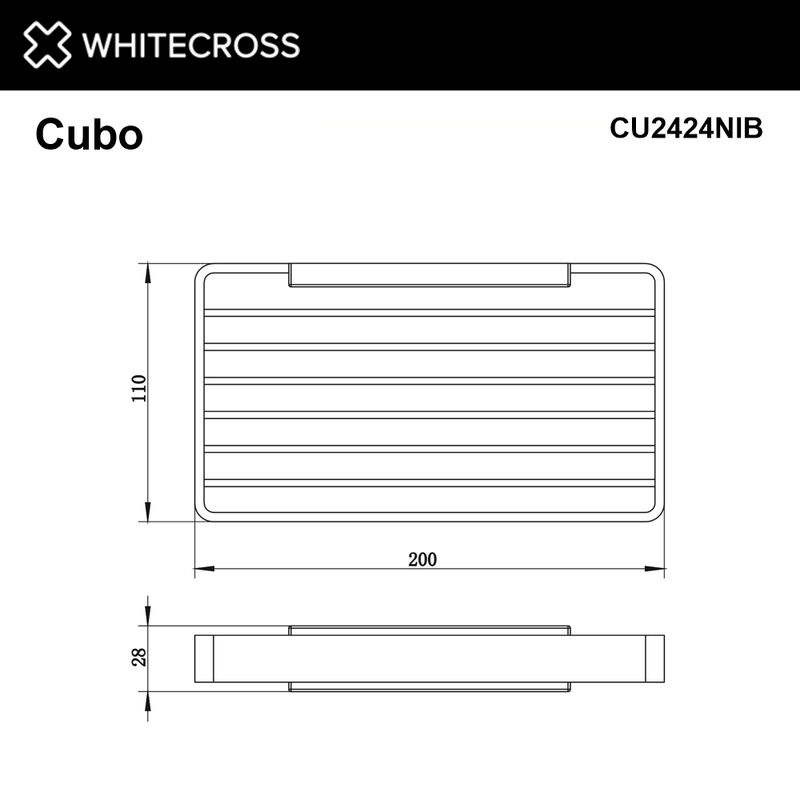 Мыльница-решетка подвесная WHITECROSS Cubo CU2424NIB (брашированный никель)