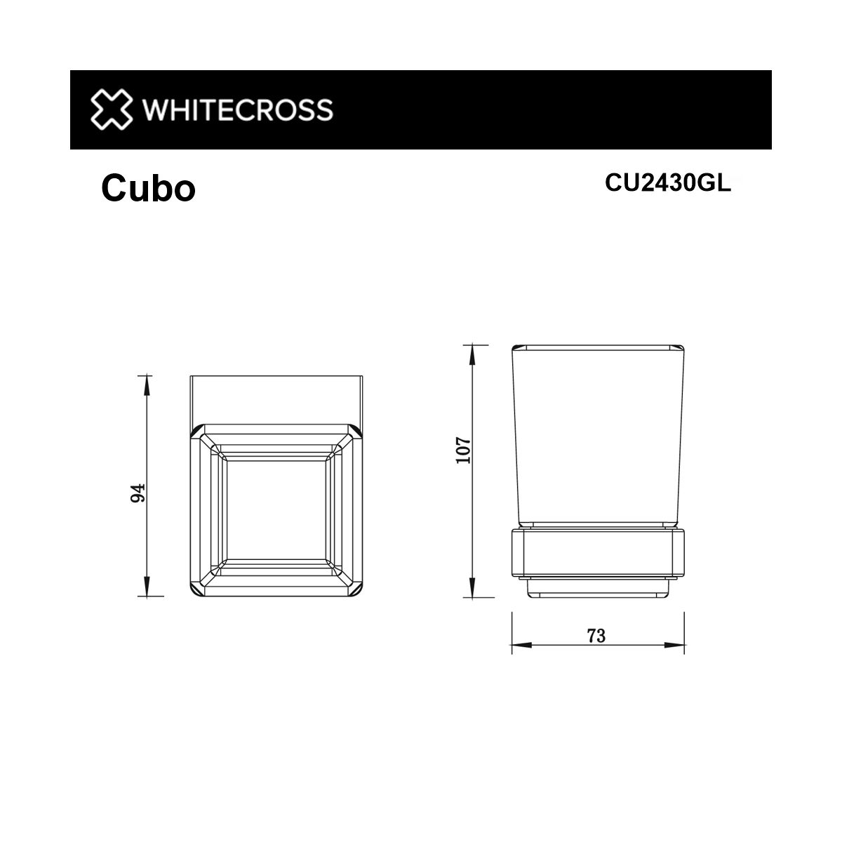 Стакан подвесной WHITECROSS Cubo CU2430GL (золото)