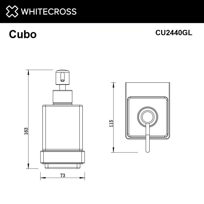 Дозатор для жидкого мыла WHITECROSS Cubo CU2440GL (золото)