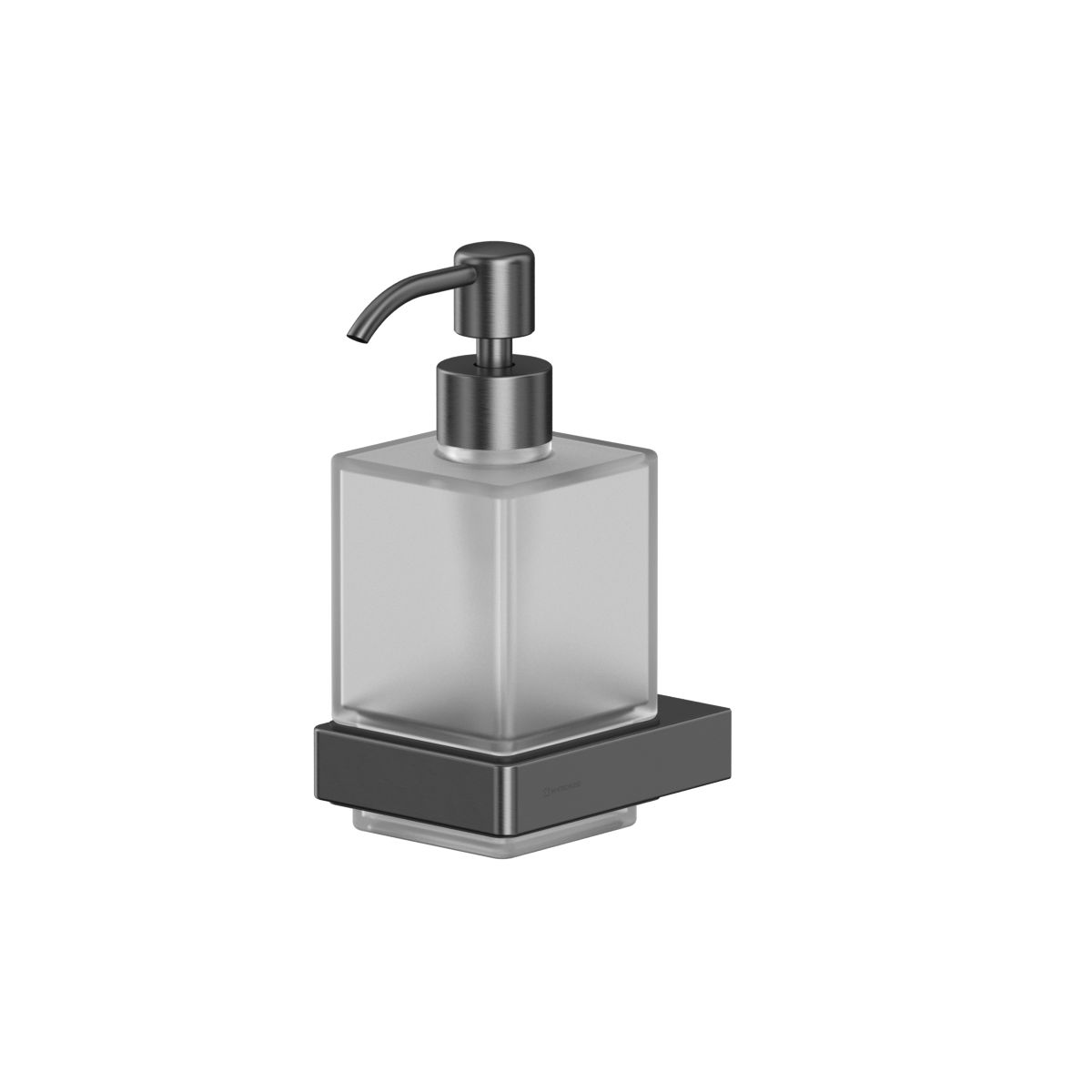 Дозатор для жидкого мыла подвесной WHITECROSS Cubo CU2440GM (оружейная сталь)