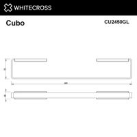 Держатель для полотенец WHITECROSS Cubo CU2450GL (золото) 450 мм — 2
