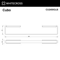 Держатель для полотенец WHITECROSS Cubo CU2450GLB (брашированное золото) 450 мм — 2