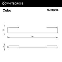 Держатель для полотенец WHITECROSS Cubo CU2452GL (золото) 600 мм — 2