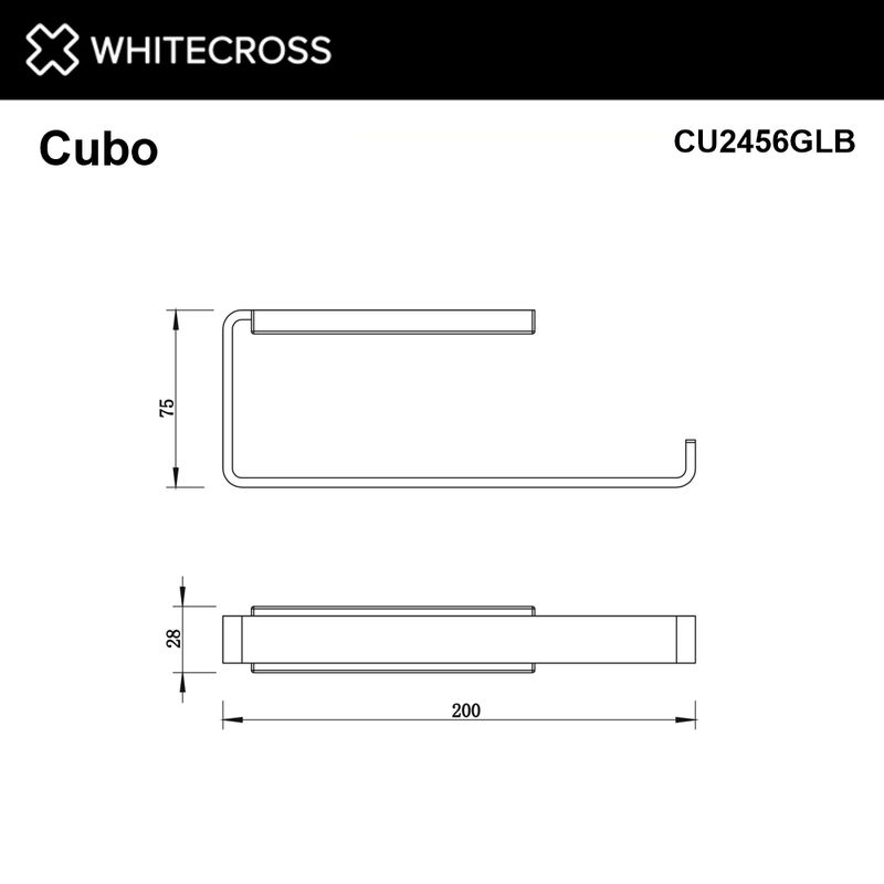 Полотенцедержатель WHITECROSS Cubo CU2456GLB (брашированное золото)
