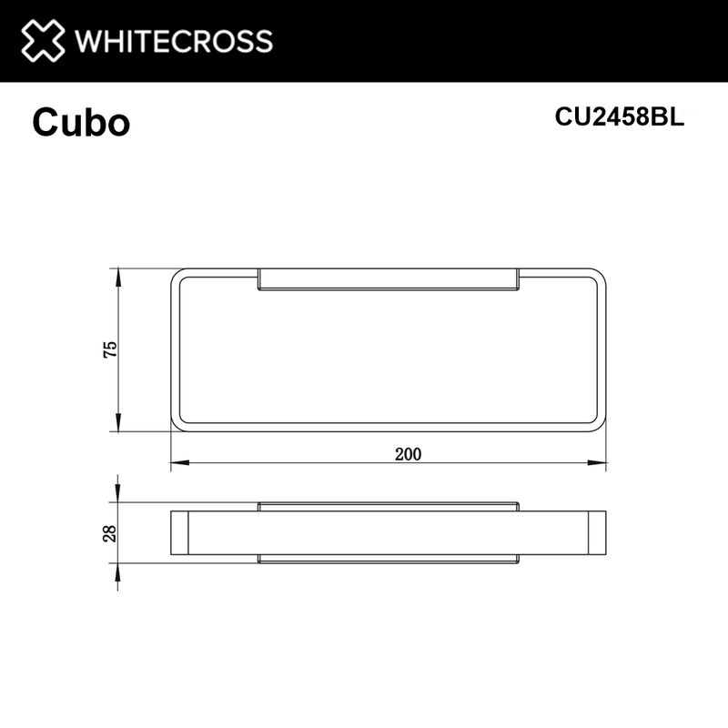 Держатель для полотенец WHITECROSS Cubo CU2458BL (черный мат)