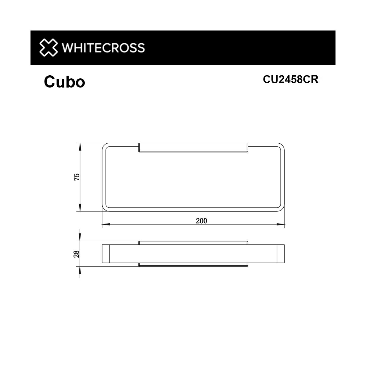 Полотенцедержатель WHITECROSS Cubo CU2458CR (хром)