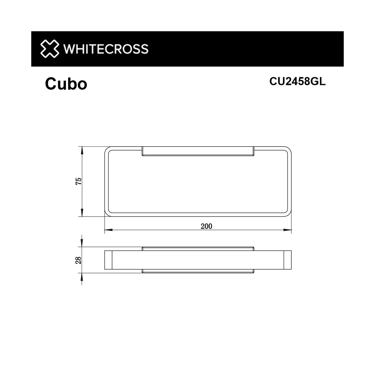 Полотенцедержатель WHITECROSS Cubo CU2458GL (золото)