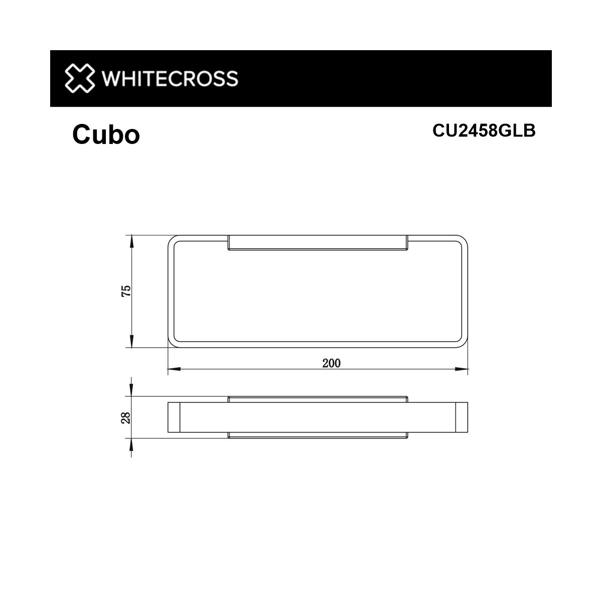 Полотенцедержатель WHITECROSS Cubo CU2458GLB (брашированное золото)