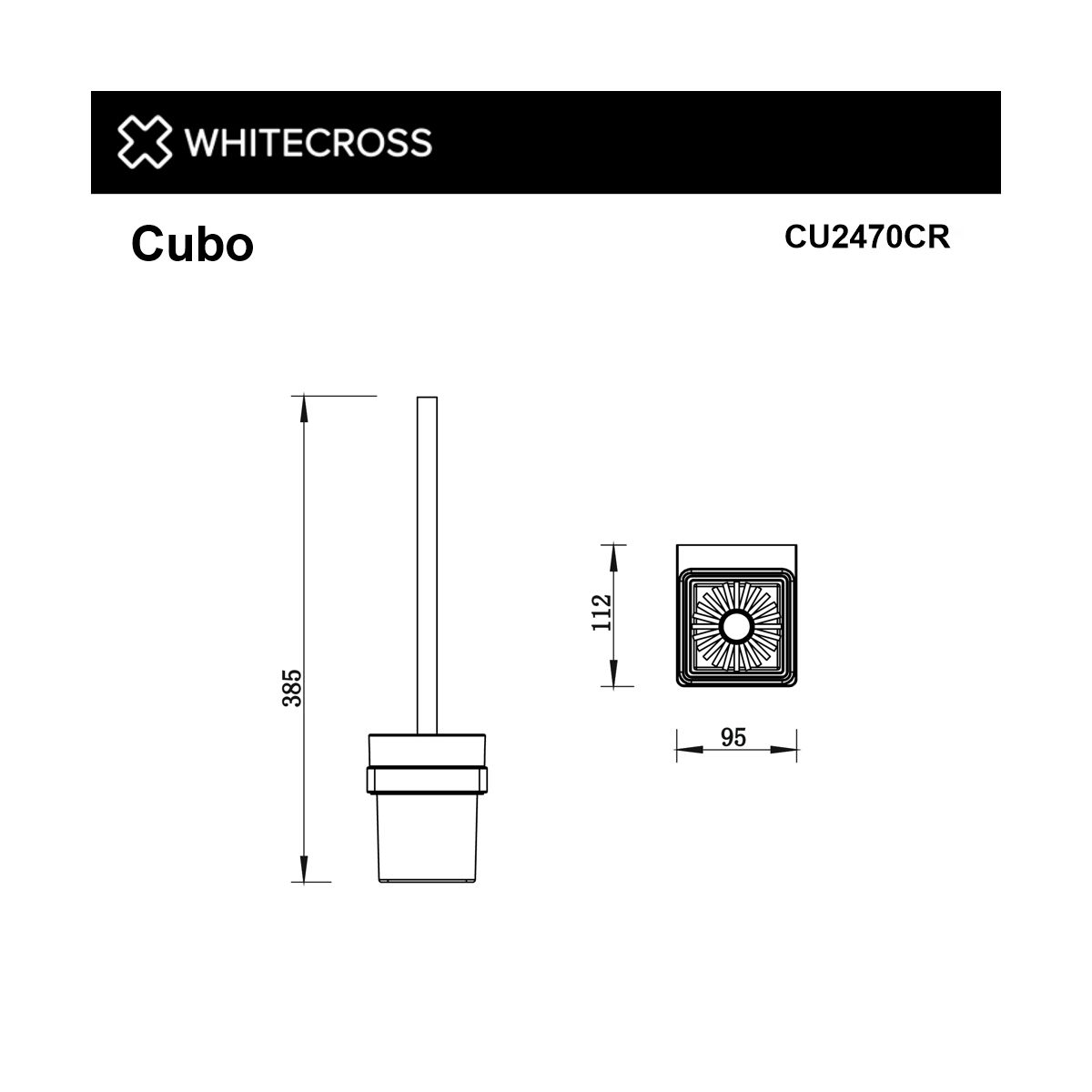 Ершик подвесной WHITECROSS Cubo CU2470CR (хром)