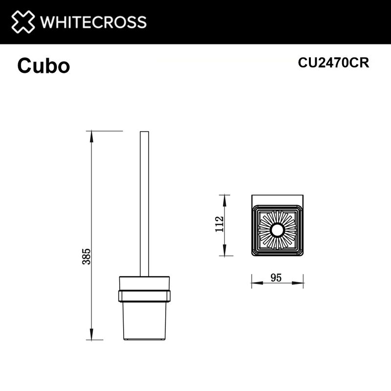 Ершик для унитаза WHITECROSS Cubo CU2470CR (хром)