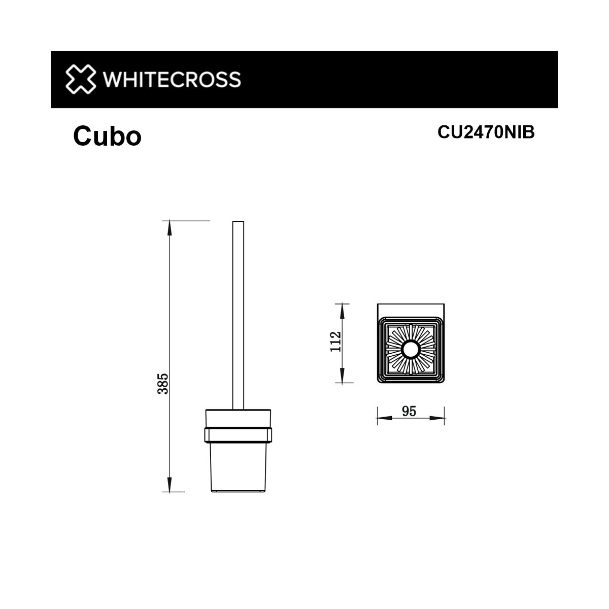 Ершик подвесной WHITECROSS Cubo CU2470NIB (брашированный никель)