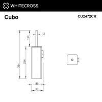 Ершик для унитаза WHITECROSS Cubo CU2472CR (хром) — 2