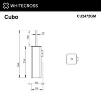 Ершик для унитаза WHITECROSS Cubo CU2472GM (оружейная сталь) — 2