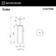 Ершик подвесной WHITECROSS Cubo CU2472NIB (брашированный никель)