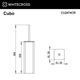 Ершик напольный WHITECROSS Cubo CU2474CR (хром)