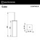 Ершик напольный WHITECROSS Cubo CU2474GLB (брашированное золото)