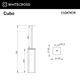 Ершик напольный WHITECROSS Cubo CU2476CR (хром)