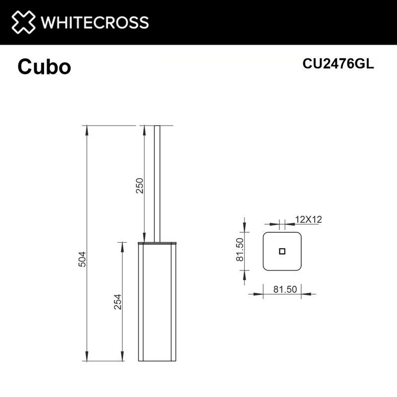 Ершик для унитаза WHITECROSS Cubo CU2476GL (золото)