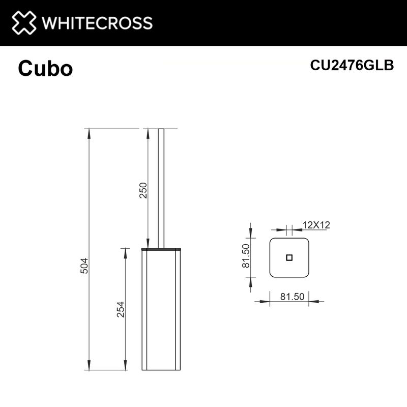 Ершик для унитаза WHITECROSS Cubo CU2476GLB (брашированное золото)