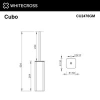 Ершик для унитаза WHITECROSS Cubo CU2476GM (оружейная сталь) — 2