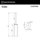 Ершик напольный WHITECROSS Cubo CU2476GM (оружейная сталь)