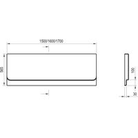 Экран для ванны фронтальный Ravak Chrome 160 / CZ73100A00 белый — 2