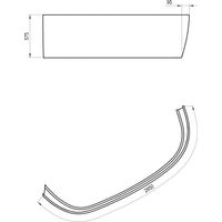 Экран для ванны фронтальный Ravak Love Story II / CZ76100A00 правая — 2