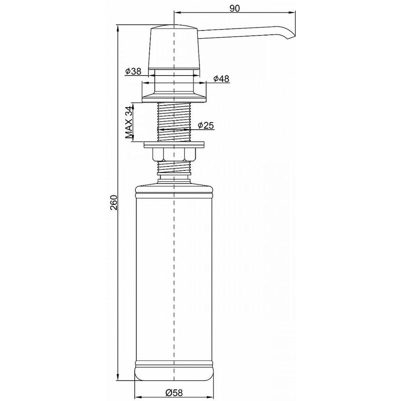 Дозатор для моющего средства Paulmark Sauber D001-308 черный