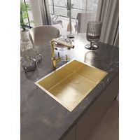 Дозатор для моющего средства Paulmark Decus D004-SBG светлое брашированное золото — 5