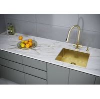 Дозатор для моющего средства Paulmark Decus D004-SBG светлое брашированное золото — 2