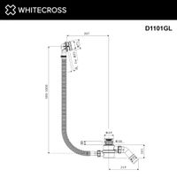 Сифон для ванны WHITECROSS Ultima D1101GL (золото) — 2