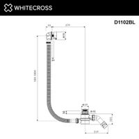 Сифон для ванны WHITECROSS Fill D1102BL (черный матовый) — 2