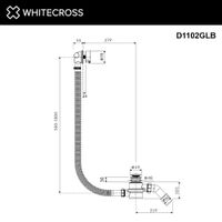 Сифон для ванны WHITECROSS Fill D1102GLB (брашированное золото) — 2