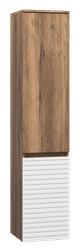DAKOTA - 35 Пенал подвес/напол. правый, белый/темное дерево