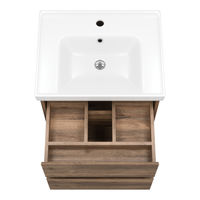 Тумба под раковину Brevita Dallas 60 подвесная 2 ящ. / DAL-01060-074П Дуб Галифакс — 5
