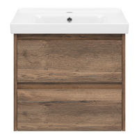 Тумба под раковину Brevita Dallas 60 подвесная 2 ящ. / DAL-01060-074П Дуб Галифакс — 2
