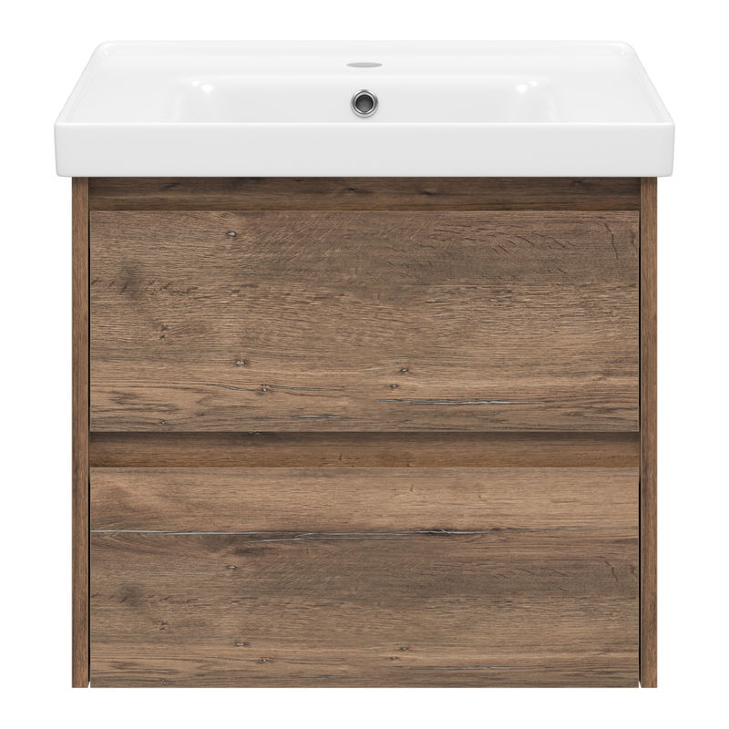 Тумба под раковину Brevita Dallas 60 подвесная 2 ящ. / DAL-01060-074П Дуб Галифакс