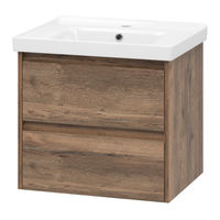 Тумба под раковину Brevita Dallas 60 подвесная 2 ящ. / DAL-01060-074П Дуб Галифакс — 1